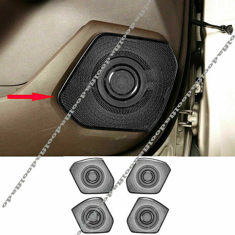 4P for Toyota Highlander 2020-2023 Black Titanium Inner Door Speaker Cover Trim
