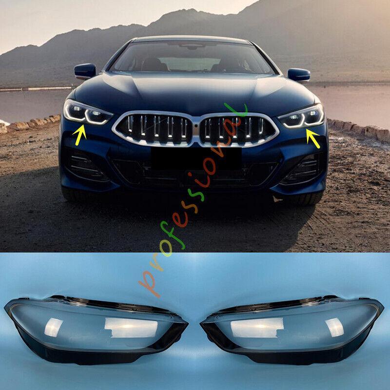 for BMW 8-Series 2019-2022 Both Side Headlight Clear Lens Replace Cover+Sealant