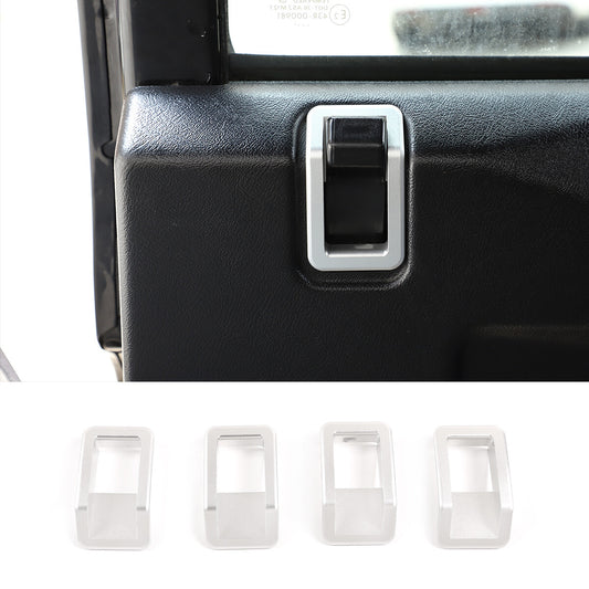 4-Piece Alloy Door Handle Bolt Locking Pin Trim for Land Rover for Defender 110 (2004-19)