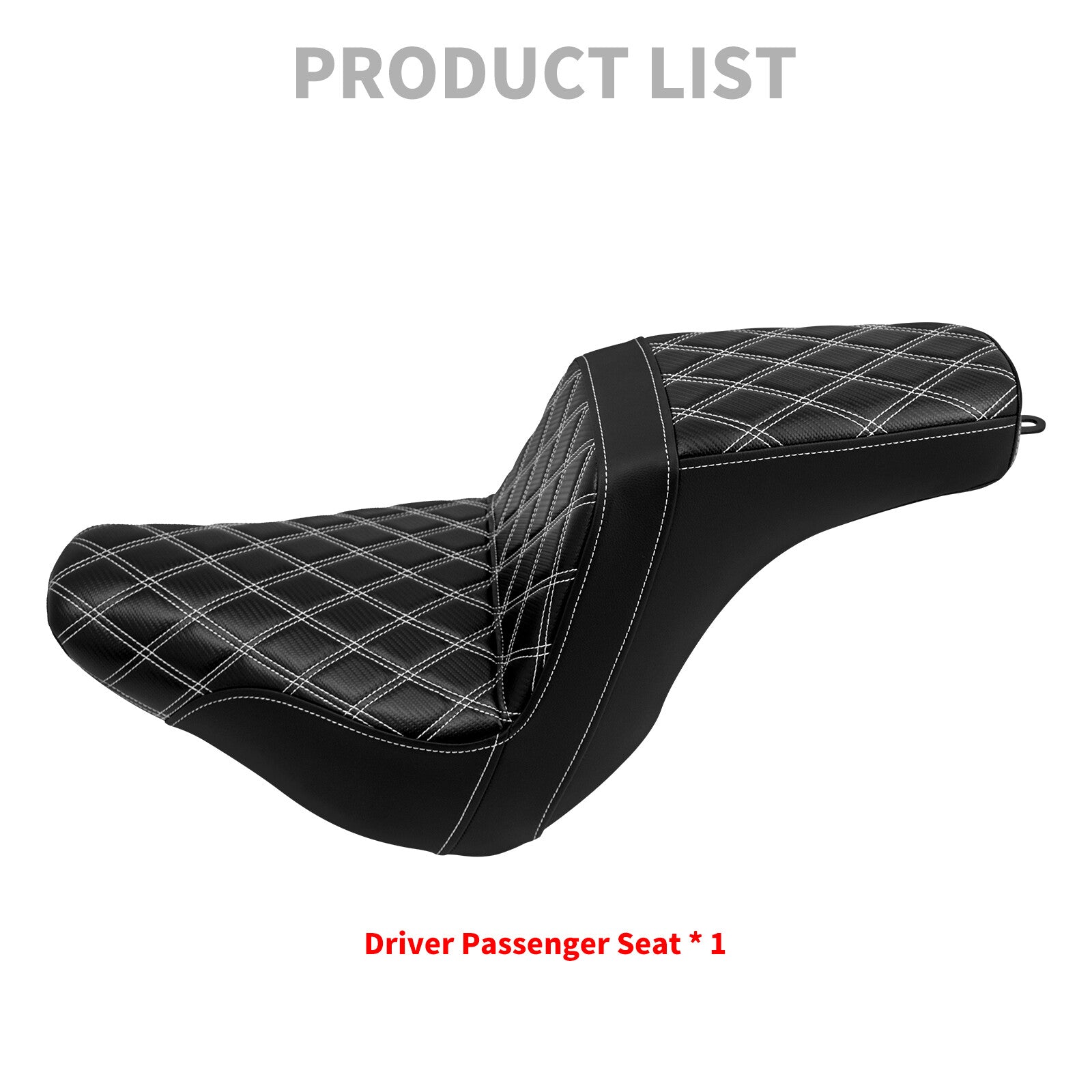 Driver Passenger Gel for Seat White Line for Harley Low Rider FXLRS FXLRST 2018-2024