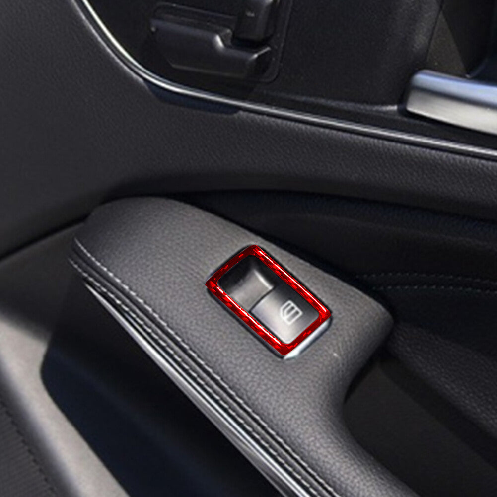 Red Front Windscreen Button Trim for Mercedes-Benz CLA 2014-2018/GLA 2015-18
