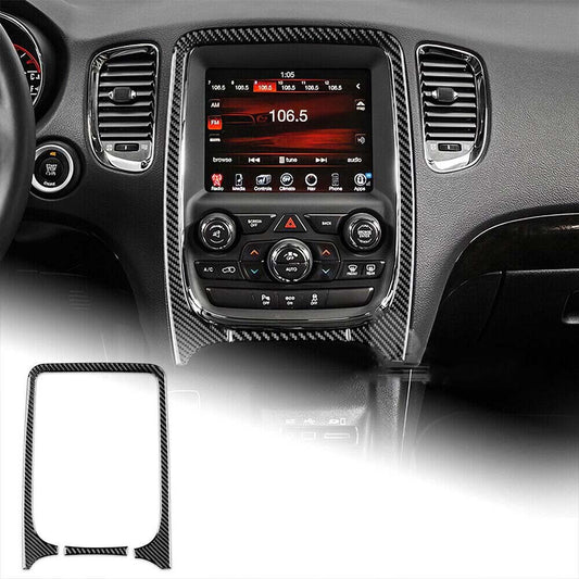 Black Center Control Console Sticker Carbon Fiber for Dodge Durango 2014-2020