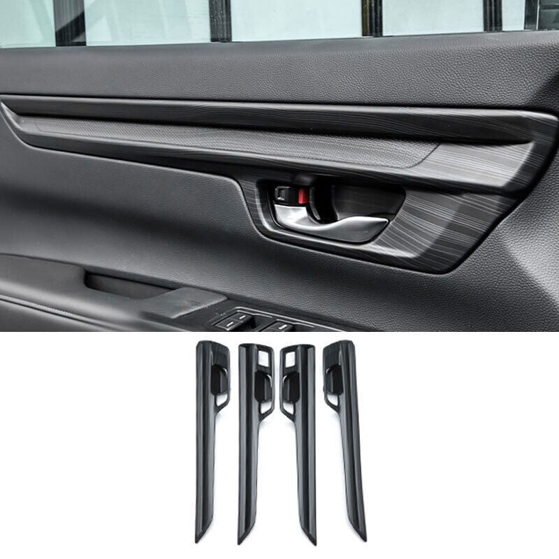 for Honda CR-V 2023-2024 Black Wood Grain Inner Door Bowl frame Panel Strip Trim