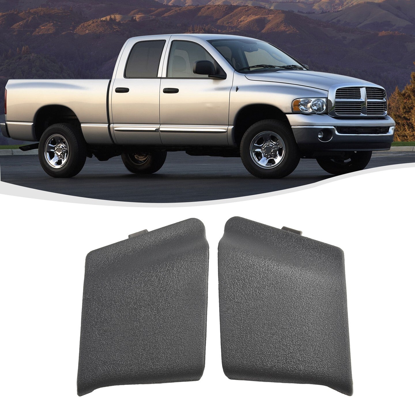for Dodge for Ram 06-08 RH+LH for Seat Belt Cover Anchor-Trim Slate Gray 1CM48BD5AB