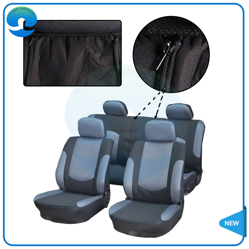 10Pcs Black Gray Car for Seat Cover Full Covers 3 MM Sponge Padding Set for Cadillac