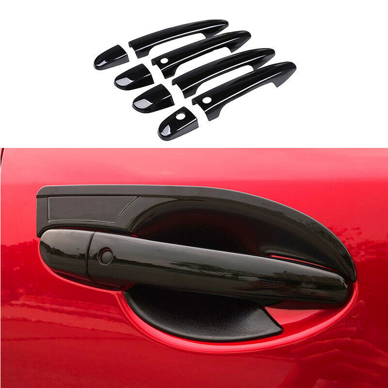 for Mazda 6 Atenza 2017-2019 Gloss Black W/ for Smart Door Handle Cover Trims Garnish