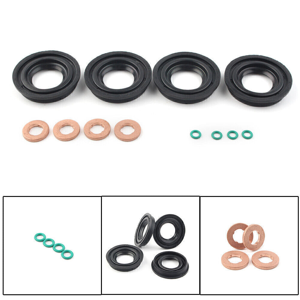 4x Fuel Injector Seal Set Washer Oring Fit for Ford Transist MK7 for LAND ROVER for DEFENDER