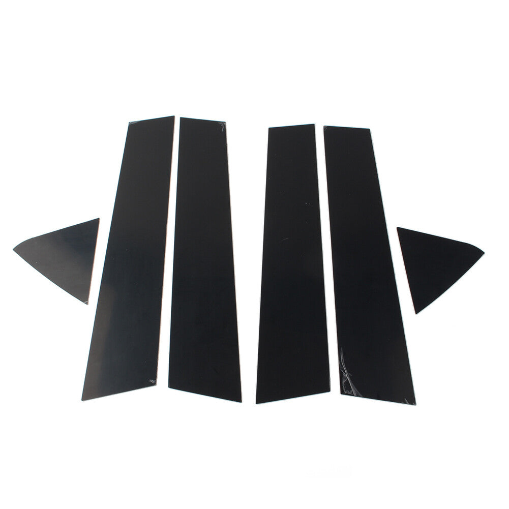 6Pcs Car Window Pillar Posts Door Trims Bright Black for Dodge Charger 2006-2010