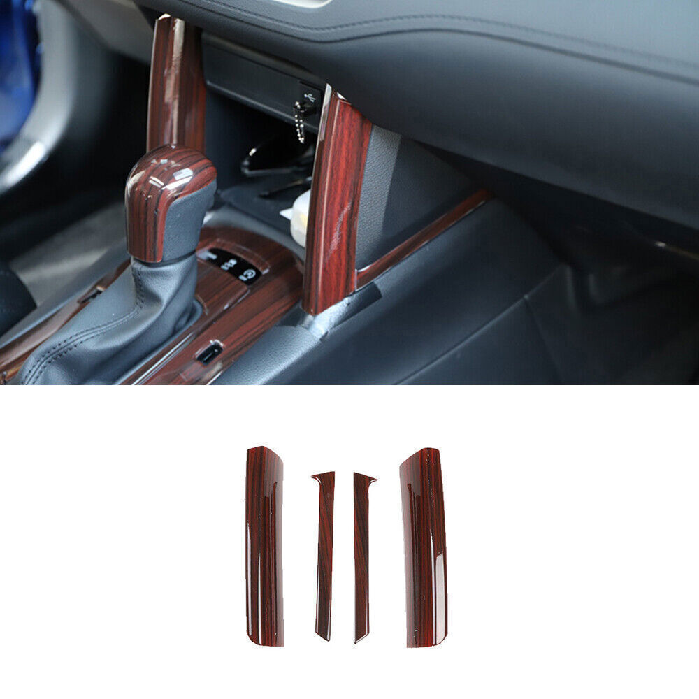 for Toyota for Corolla Cross 22-24 Red Wood Center Control Gear Both Side Trim 4PCS