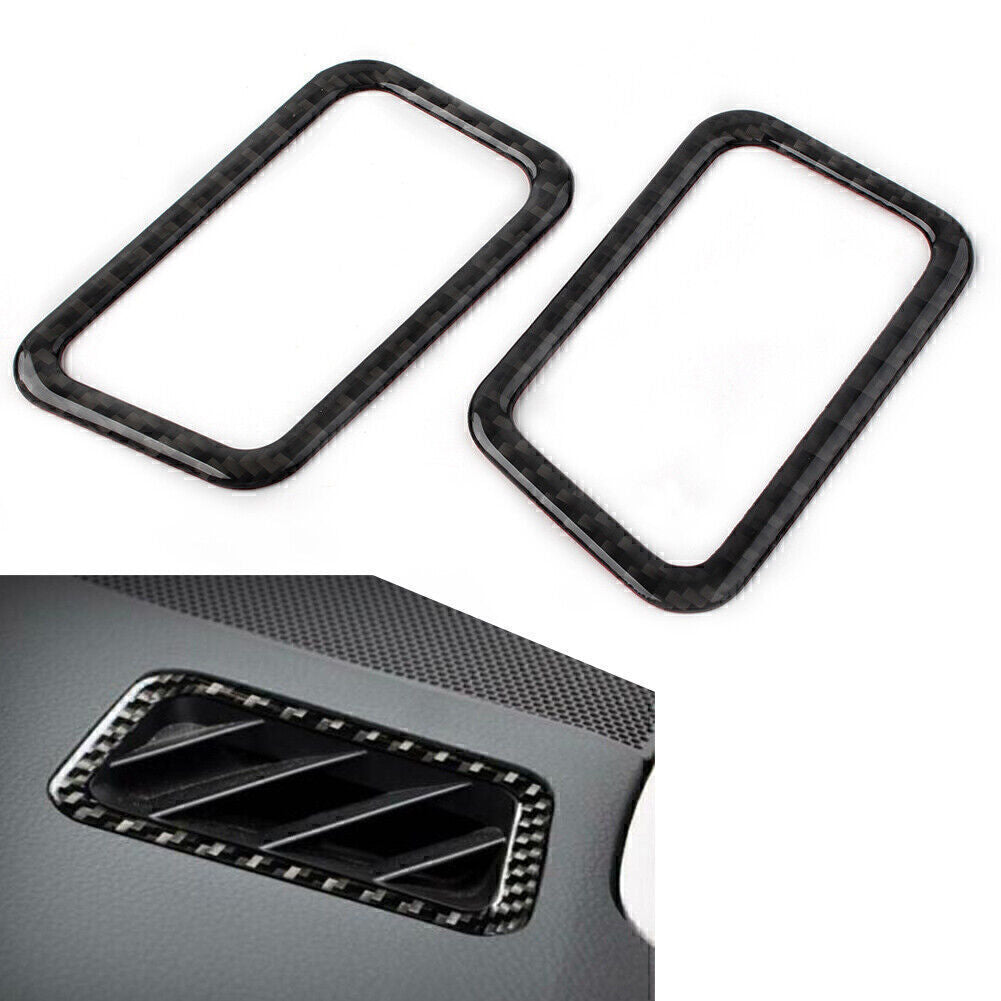 Carbon Fiber Dashboard Air Outlets Vent Cover Trim Fit for Subaru Forester 2013-2018