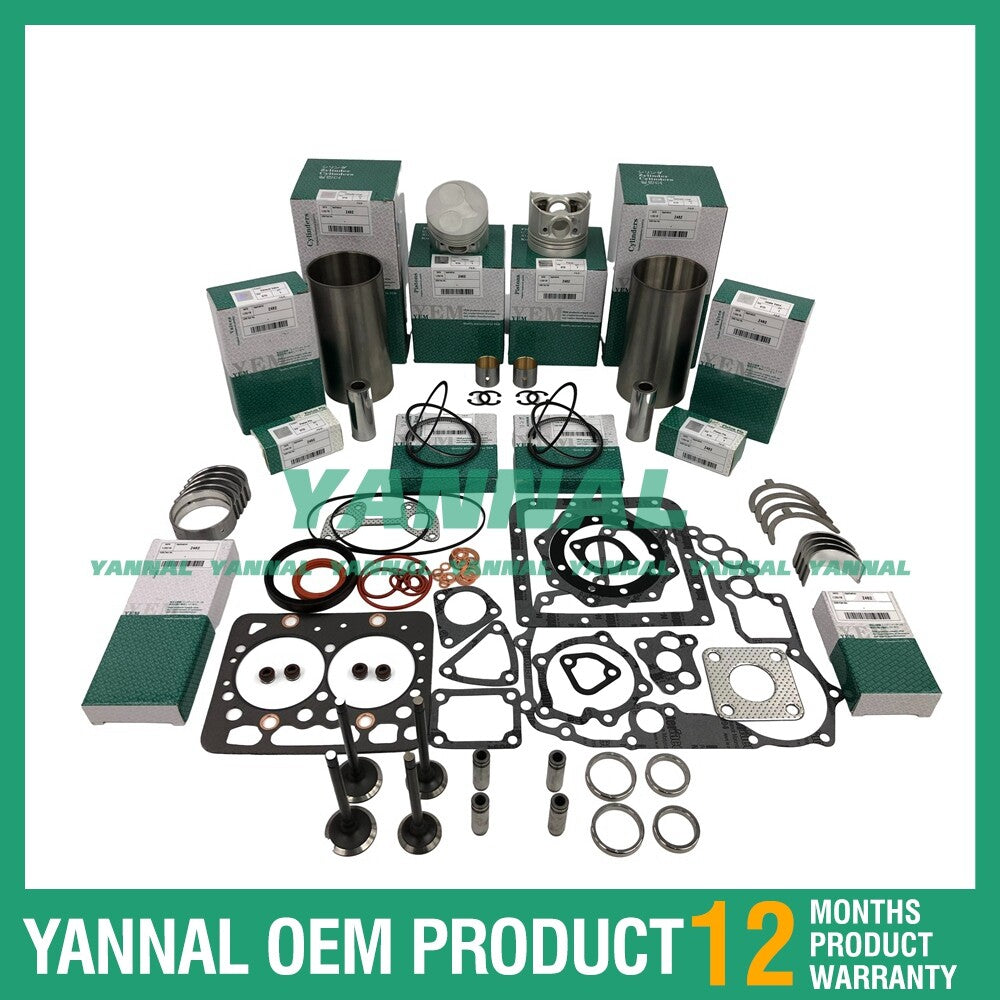 Z482 Engine Overhaul and Reconstruction Kit STD with Liner for Kubota T1600H Tractors