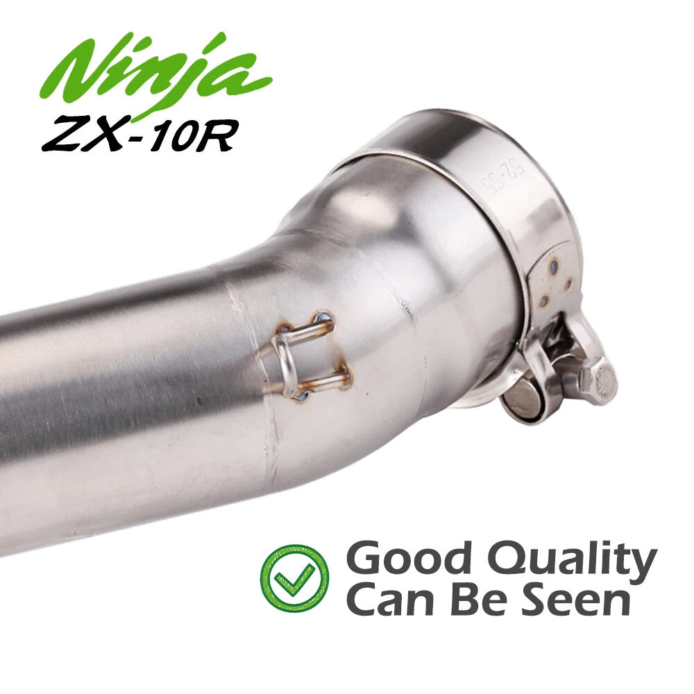 Motorcycle Exhaust Muffler Exhaust Middle Link Pipe for Kawasaki ZX10R 2008-2020