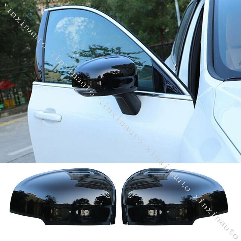 for Volvo XC60 2018-2023 Glossy Black Exterior Side Door Mirror Cover Trim Decor