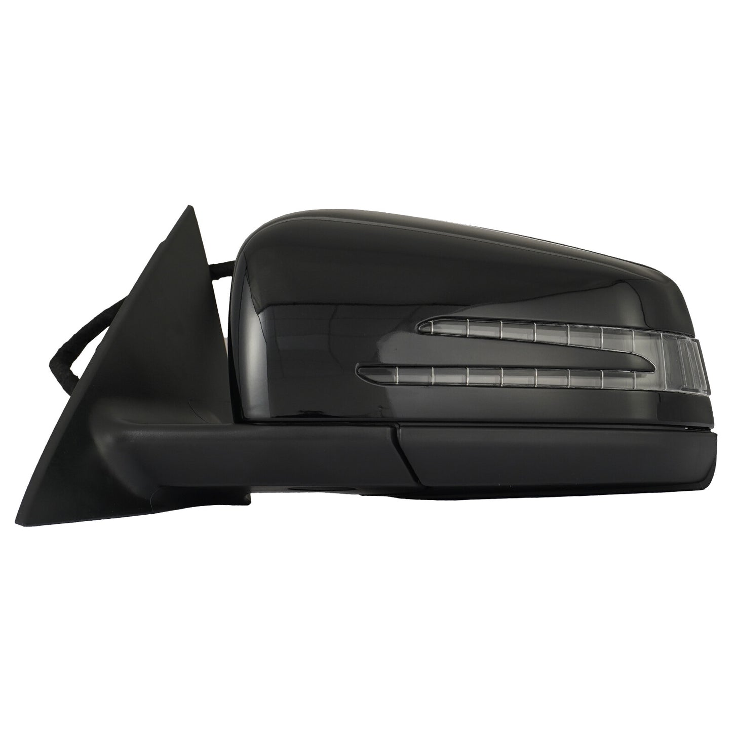 Black left-hand cue with mirror finish and blind spot, suitable for Mercedes 14-18 CLA250 CLA45