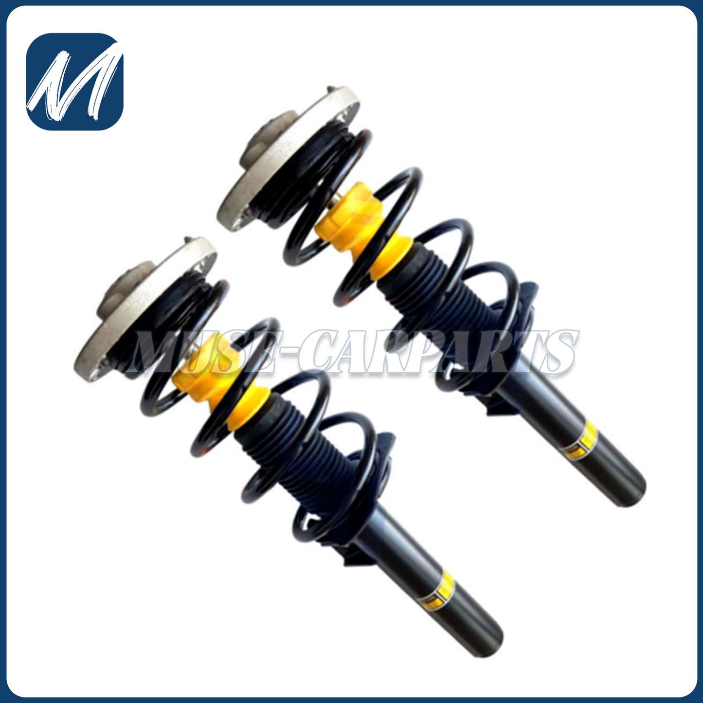 Pair Front Shock Coil Spring Struts w/o EDC for BMW X3 F25 11-17 X4 F26 2015-18