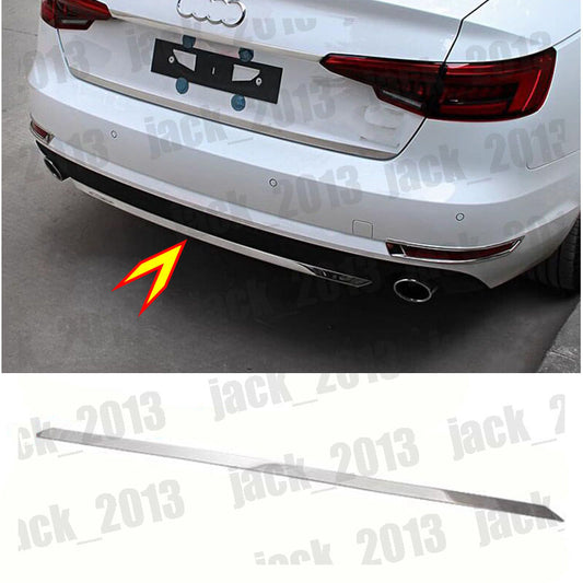 for Audi A4 B9 2017-2022 silvery stainless Rear Bumper Protector Strip Trim
