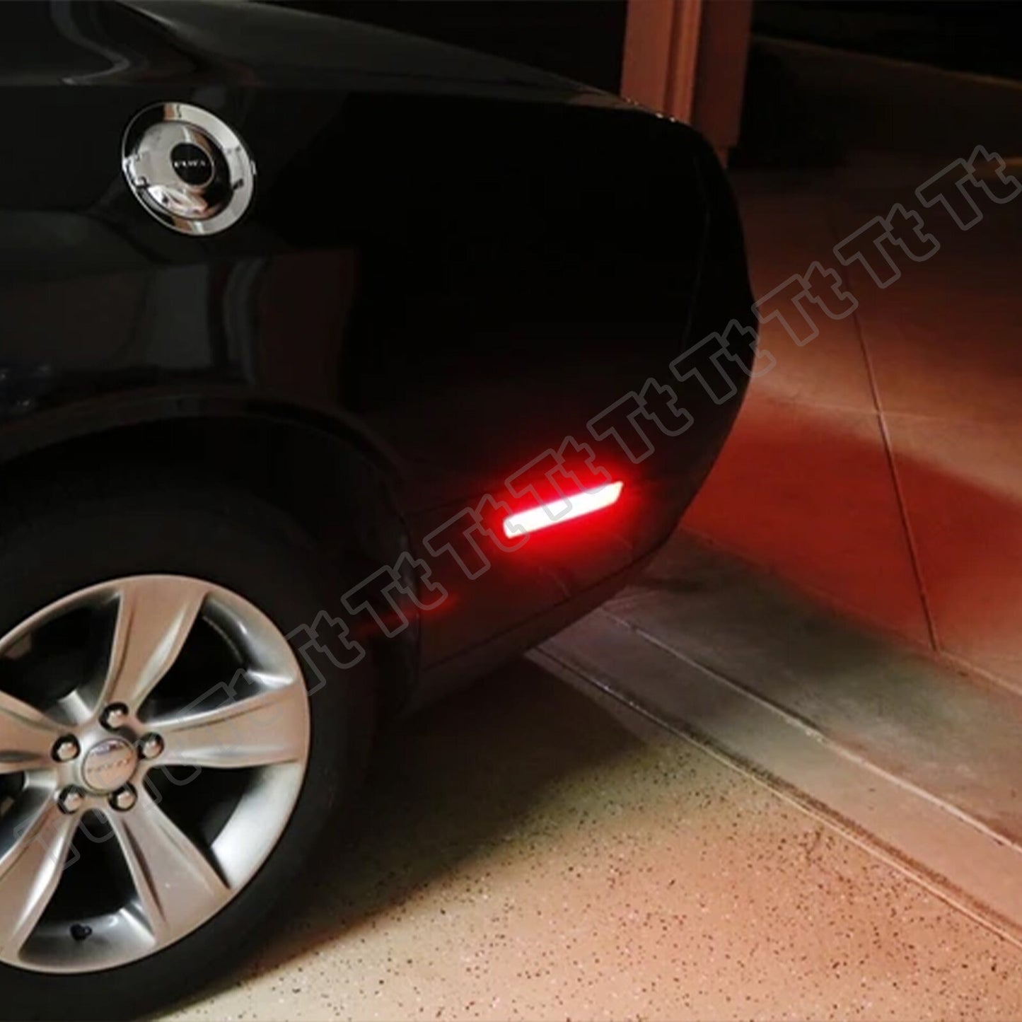 Smoked LED rear fender with red side marker lights for 2015-2022 for Dodge for Challenger