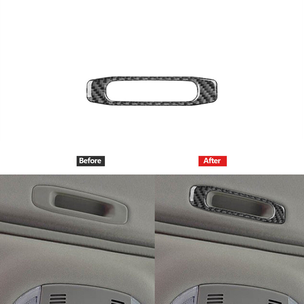 Carbon Fiber Skylight Handle Decorative Cover Trim for Toyota for Corolla 2007-2013