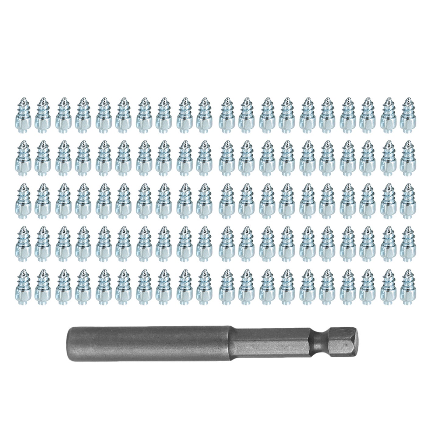 100-piece pack of 9mm car tire studs, anti-skid studs, steel screws for snow and ice roads, winter use G3U2