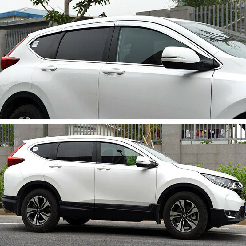 for Honda CR-V 2017-2022 Chrome Trim Window Visor Vent Rain Sun Rain Deflectors