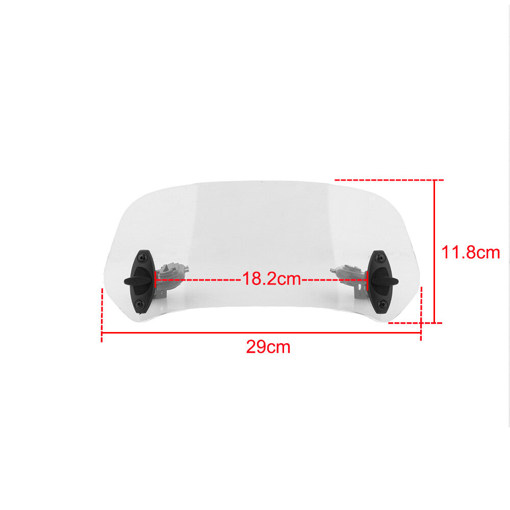 Motorcycle Windshield Spoiler Windscreen Clip-On Extension Deflector Universal