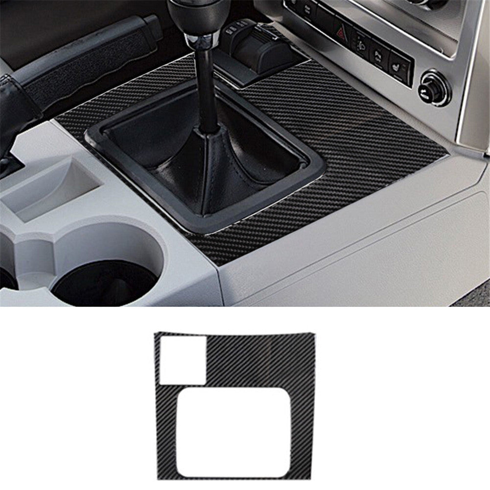 Carbon Fiber Interior Manual Gear Shift Panel Cover for Jeep Liberty 2008-2012