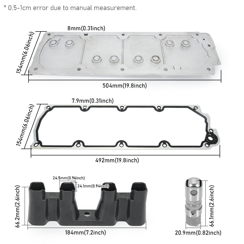for Chevy for GMC Gen4 2007-2013 LS7 5.3 6.0 6.2 NON AFM DOD Lifter Valley Cover Kit