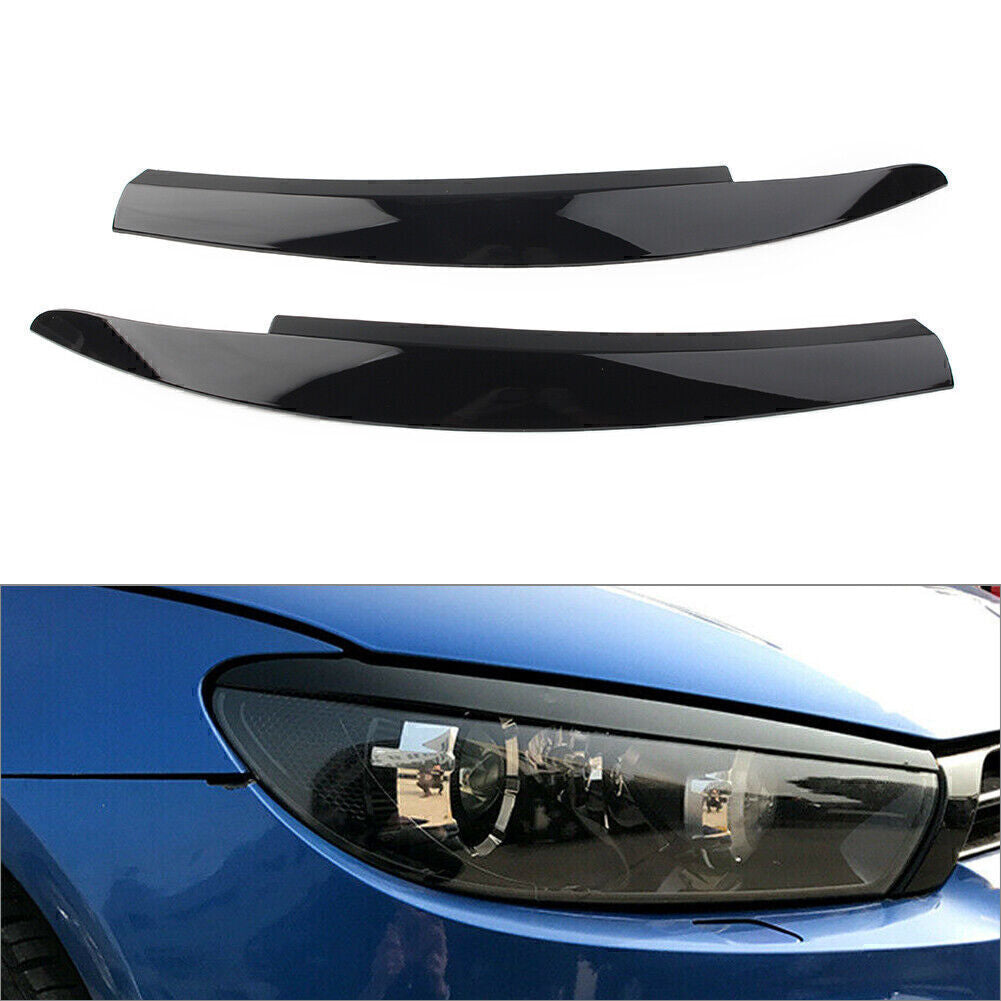 Smooth black headlamp with eyebrow and eyelid mask decorations suitable for the general public. Scirocco 2009-17
