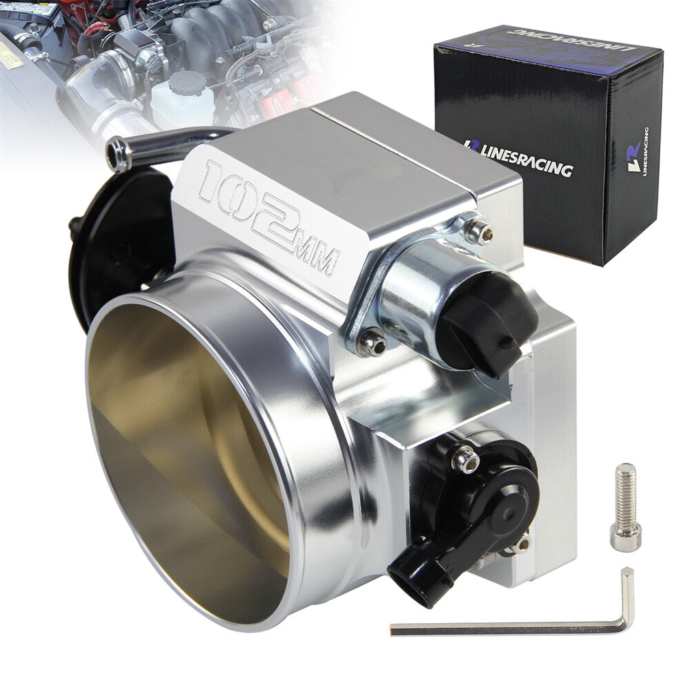 102MM Throttle Body+TPS IAC+Adapter for Chevy GM LS1 LS2 LS3 LS6 LS7 SX Silver
