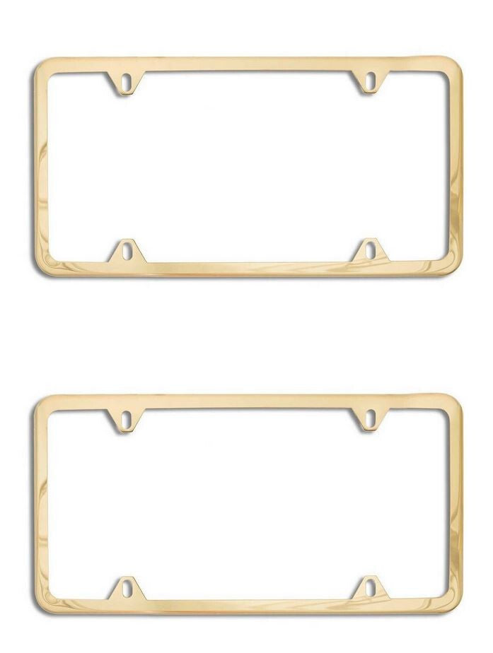 Gold-plated license plate cover caps and trunk boots for Jeeps