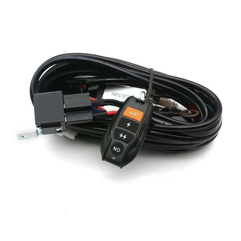 Car LED Light Bar Wiring Harness 40A Relay Fuse Wire Cable Remote Control Switch