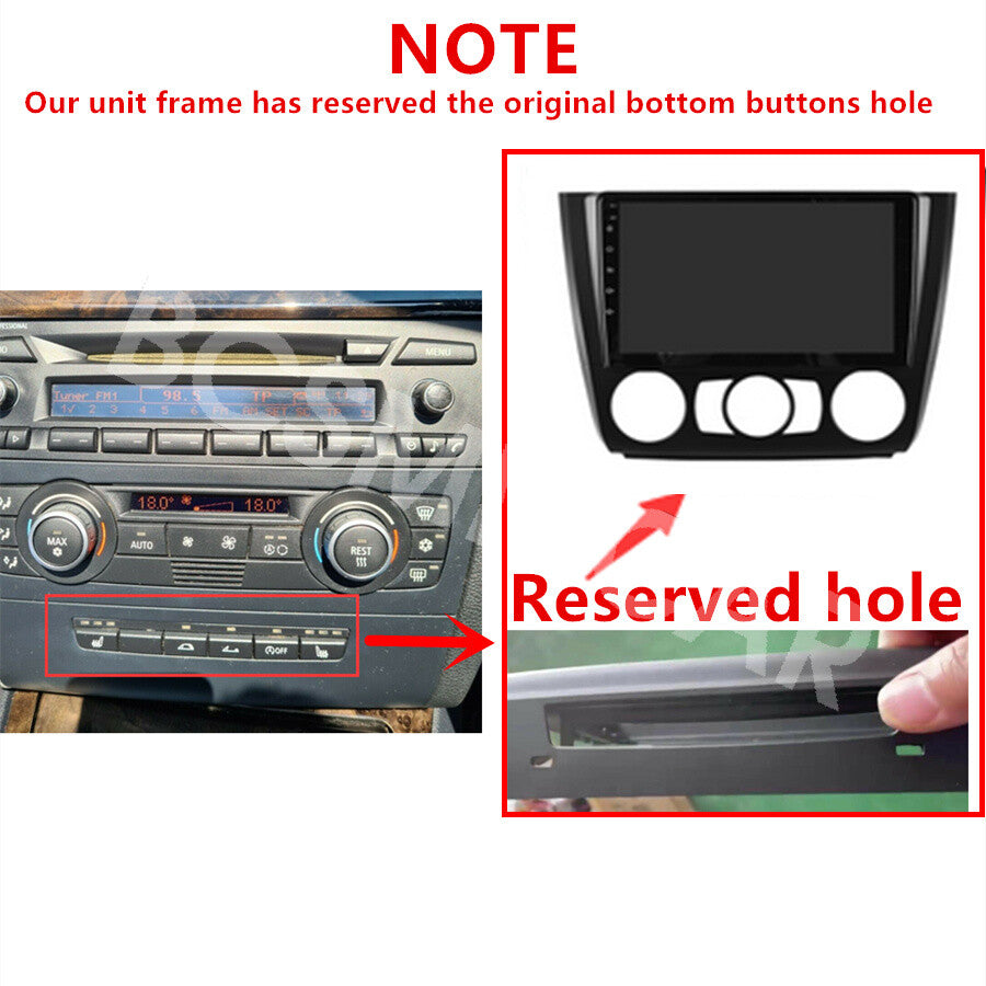For CarPlay Car Stereo Player Fit for BMW 1 Series E88 E82 2004-2011 Manual A/C