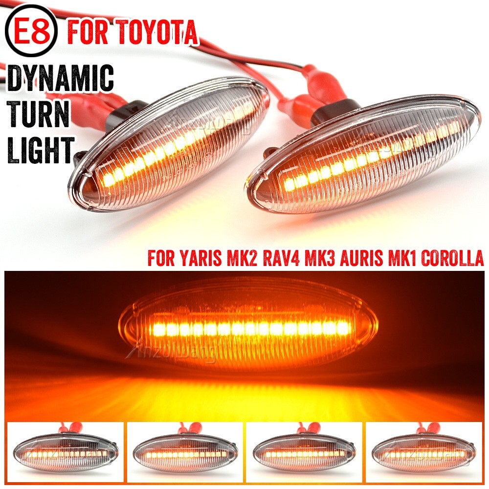 Dynamic Side Marker Turn Light for Toyota Yaris RAV4 Auris for COROLLA 2006-2009
