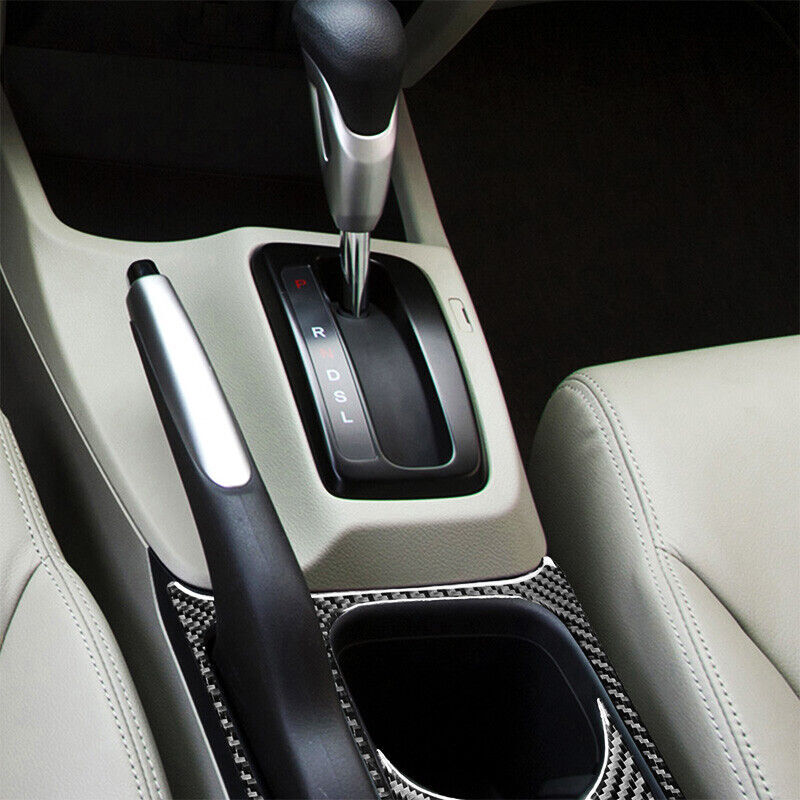 Carbon fiber car cup holder frame cover trim for Honda for Civic 9th generation 2012-2015