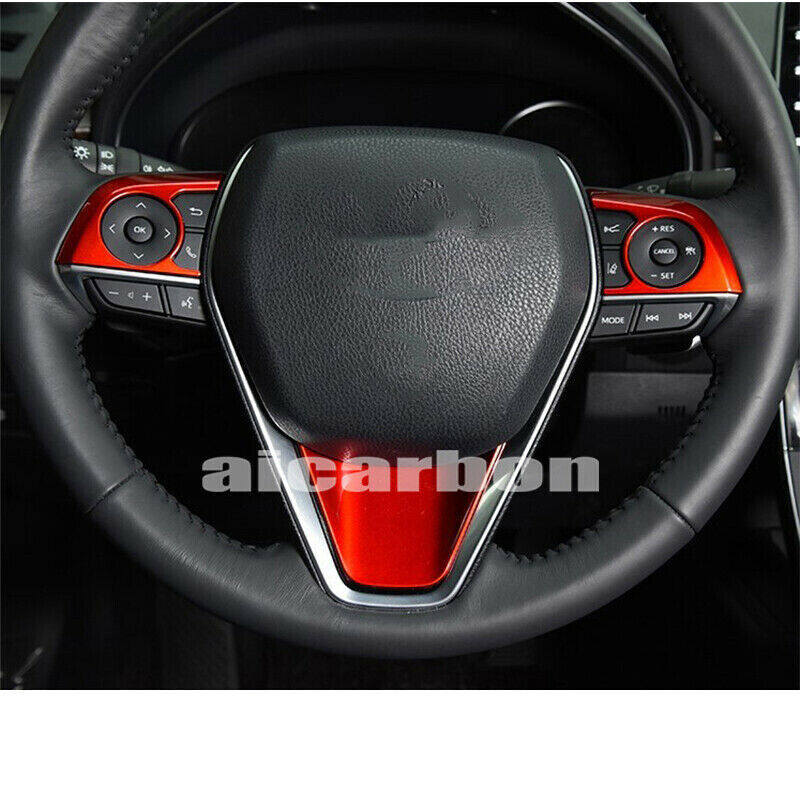 for Toyota for Corolla 2019-2022 Sport Style Red Car Steering Wheel Cover Trim Decor