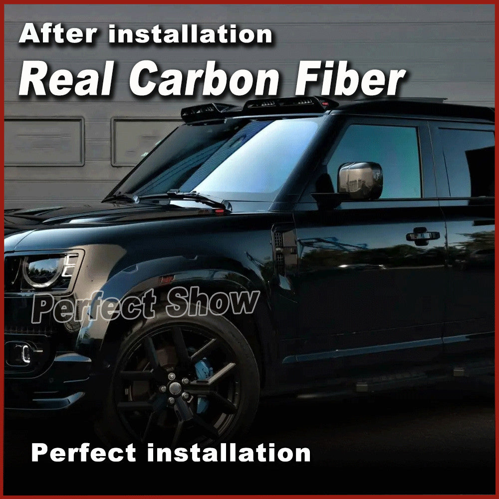 for Land Rover for Defender 90 110 130 20UP Dry Carbon Side Mirror Cover Caps Add On