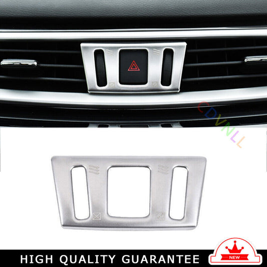 One-Click Startup Frame Cover Trim Fit for Nissan Murano 2015-2021 Silver Steel