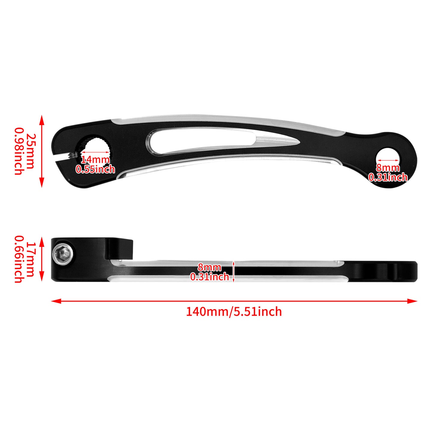 Black Inner Shift Shifter Arm Rod Lever for Harley Touring Street Road Glide