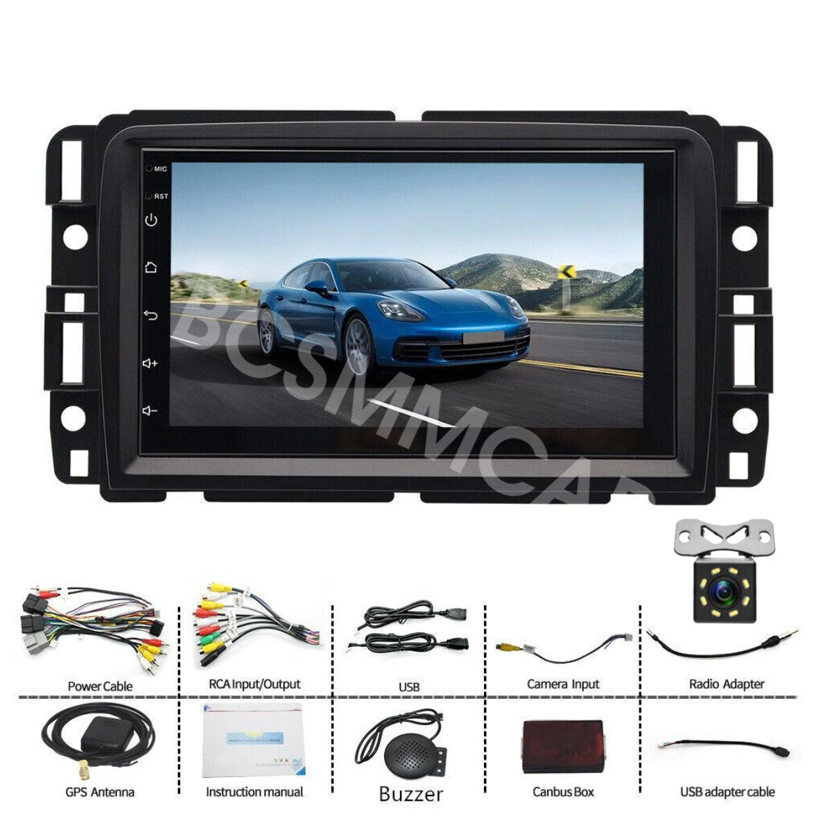 For Carplay Car Radio Touch Screen Stereo W/Camera Fit for GMC Acadia 2013-2017