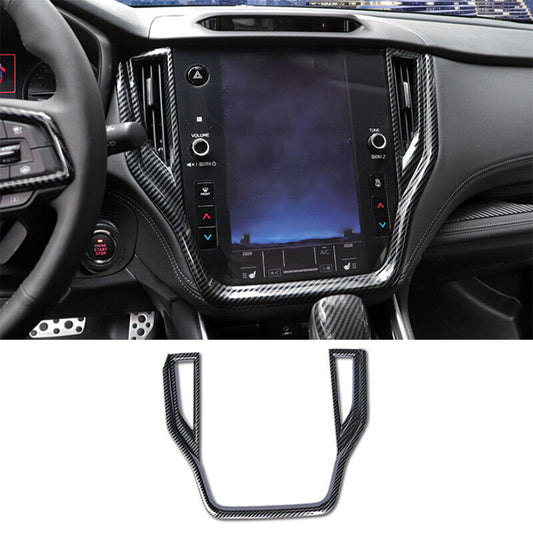 for Subaru Outback 2020-22 Carbon Fiber Central GPS Navigation Panel Frame Trim