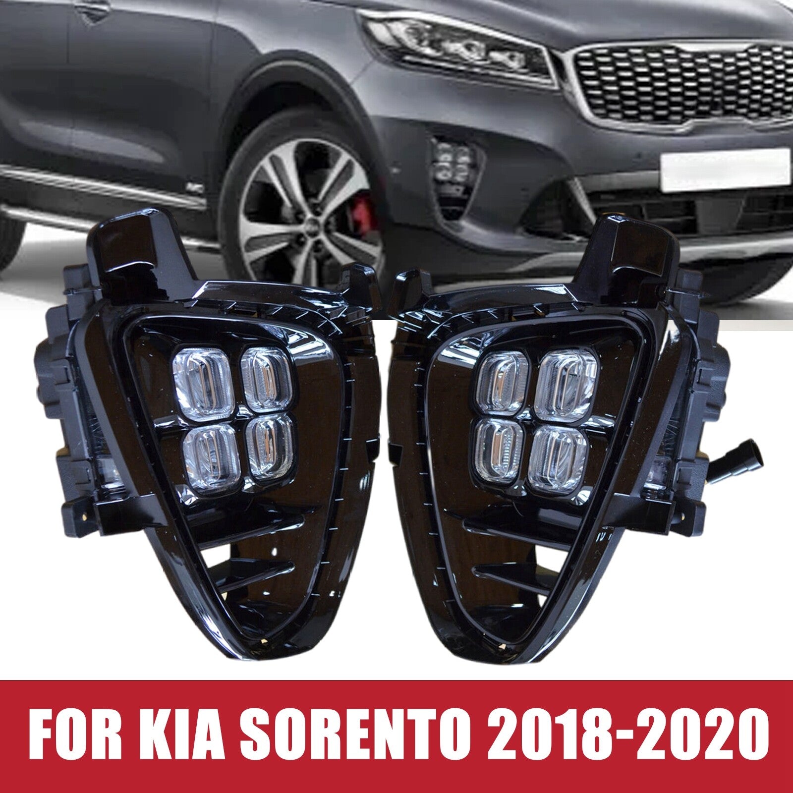 US-made 2-LED fog light/daytime running light (DRL) for Kia Sorento 2018, 2019, 2020