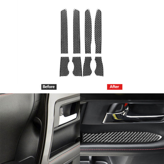 8Pcs Carbon Fiber Door Storage Groove Cover Trim for Toyota 4Runner 2010-2020