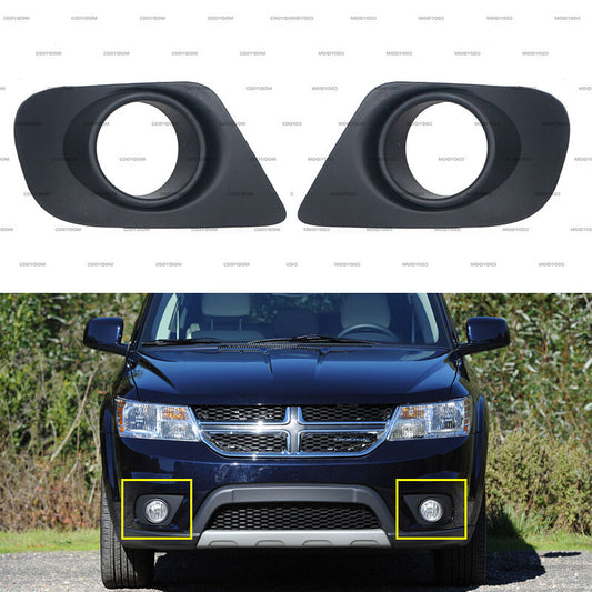 1 Pair for Dodge Journey 2011-2018 Front Driver Passenger Side Fog Light Cover
