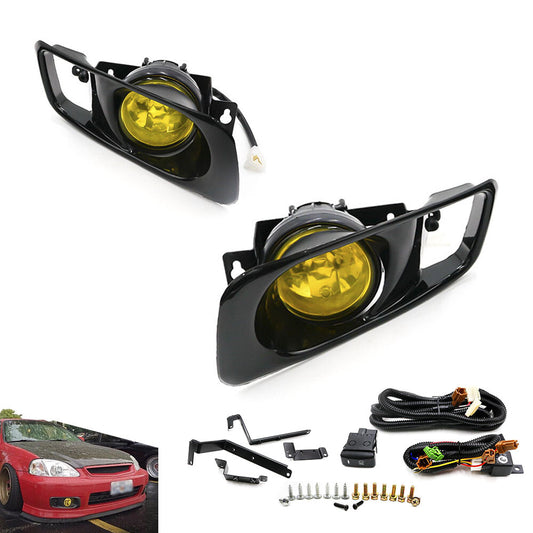 Front Bumper Fog Lights for Honda for Civic 1999-2000 High Brightness Front Fog Lamp