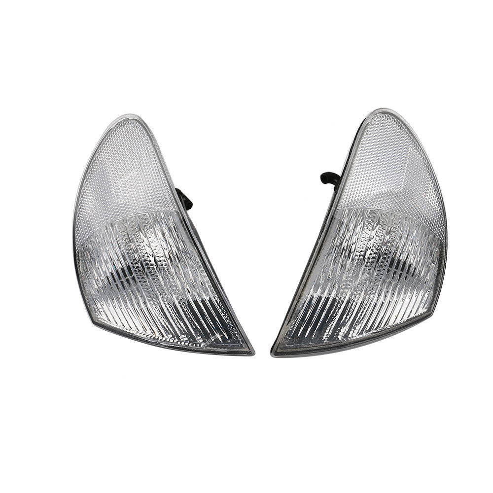 Pair Front Indicator Turn Signal Light White Lens for BMW 3-series E46 1998-2001