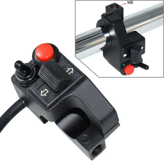 For Turn Signal Winker High/Low Beam Horn 22MM Left Motorcycle Handlebar Switch