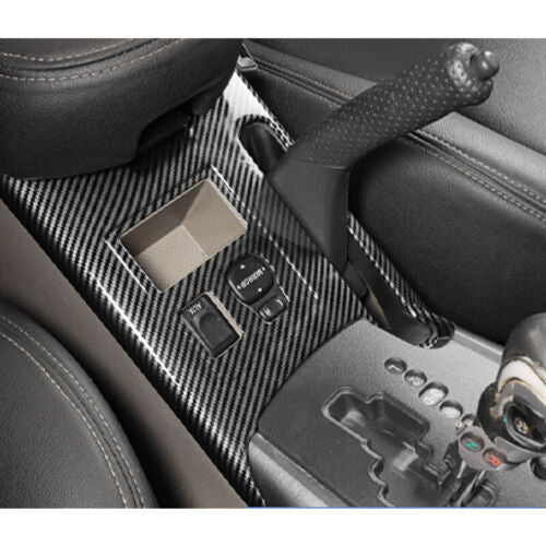 Carbon Fiber ABS Inner Handlrake Panel Trim Cover for Toyota RAV4 2006-2012