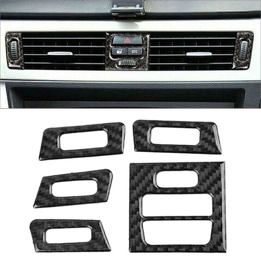 Carbon Fiber Air Vent Outlet Cover Trim for BMW 3 Series E90 E92 E93 2005-12 06