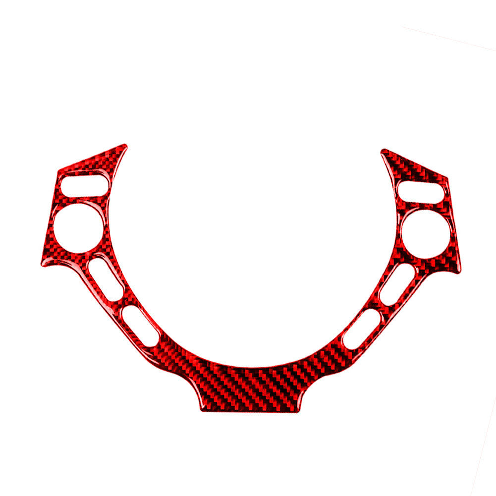 Red Carbon Fiber Steering Wheel Button Frame Trim for Nissan GT-R R35 2008-2016