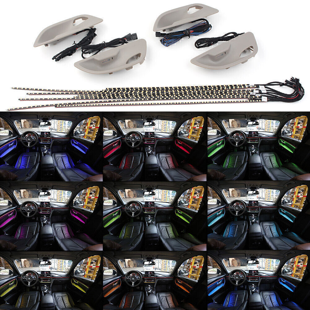 Grey Interior Led Ambient Door Light Stripes 9 Color Fits for BMW 5 Series F10/ F11